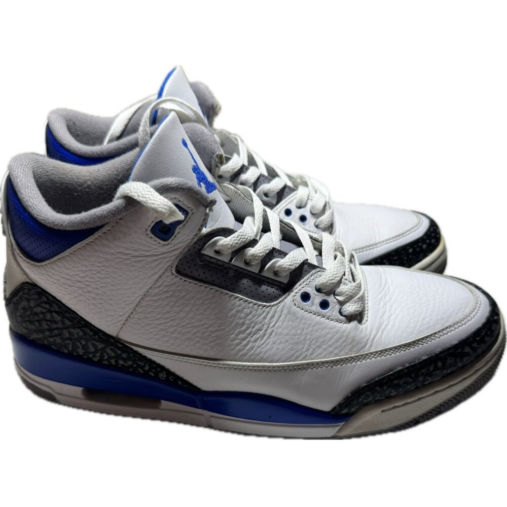 Air Jordan 3 Retro White Racer Blue Black Mens Shoes Size 11 CT8532 140 - Picture 2 of 6